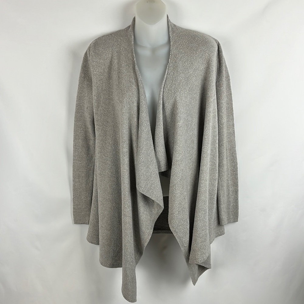 Barefoot Dreams Gray Cardigan Sweater Wrap Long Sleeve Size S/M